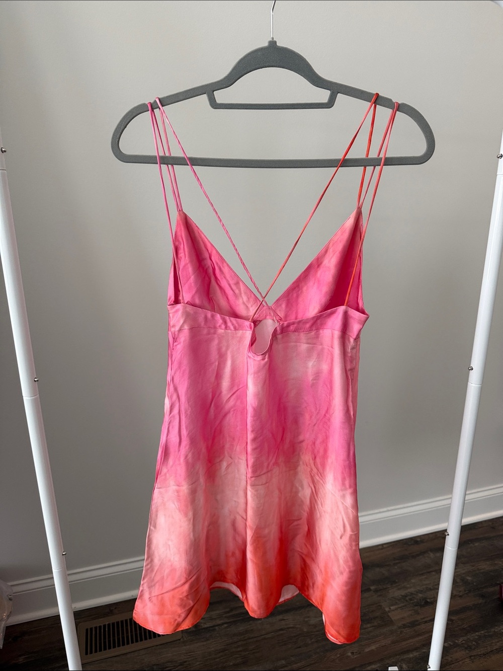 Zara Pink to Orange Ombre Slip Dress - Picture 3 of 3